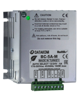 BC-5A-M (SMPS245) Зарядное устройство DATAKOM (12В/24В, 5А, 220-240В)