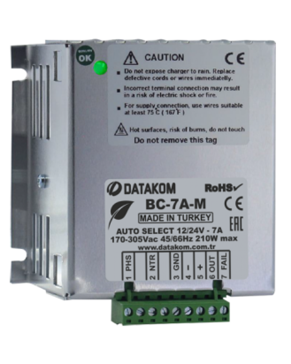 BC-7A-M (SMPS) Зарядное устройство DATAKOM (12В/24В, 7А, 220-240В)