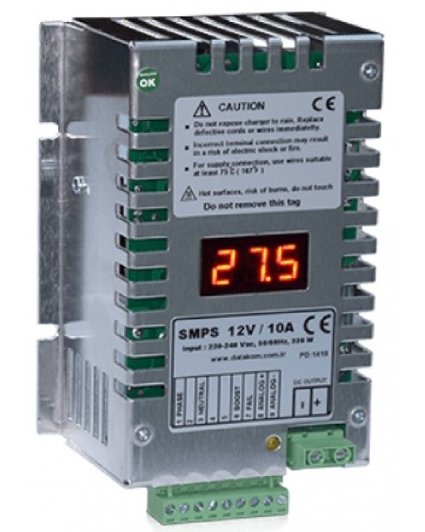 SMPS-1210D FORWARD Зарядное устройство (12В, 10А) с дисплеем (12В 10А, 220-240В) DATAKOM